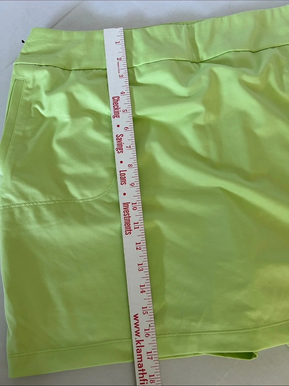 ZENERGY GOLF BY CHICOS SKORT AND TOP LIGHTWEIGHT KNIT FABRIC GREEN & YELLOW SZ X